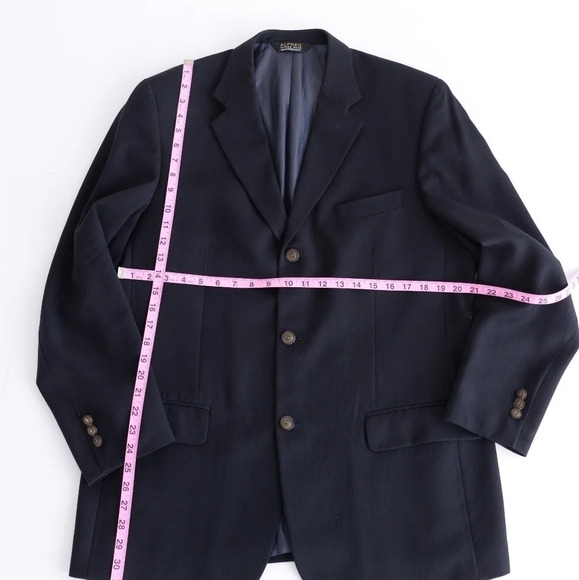 Moores  Alfred Sung 3 Button Black Blazer - Size 42R - Picture 3 of 16
